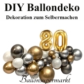 DIY Ballondeko zum 80. Geburtstag