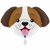 Hundekopf Luftballon aus Folie