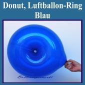 Ring-Luftballon, blau, Ringballon, Latexballon in Ringform zur Ballondekoration