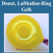 Ring-Luftballon, gelb, Ringballon, Latexballon in Ringform zur Ballondekoration