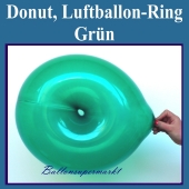 Ring-Luftballon, grün, Ringballon, Latexballon in Ringform zur Ballondekoration