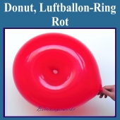 Ring-Luftballon, rot, Ringballon, Latexballon in Ringform zur Ballondekoration