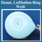Ring-Luftballon, weiss, Ringballon, Latexballon in Ringform zur Ballondekoration