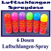 Luftschlangen-Spray 6 Dosen