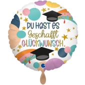 Du hast es geschafft. Glückwunsch. Luftballon aus Folie, 46 cm