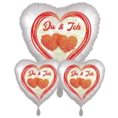 Valentinstag Ballon-Bouquet "Du & Ich"