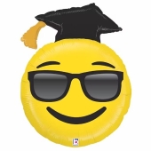 Emoji Grad, großer Luftballon aus Folie mit Doktorhut