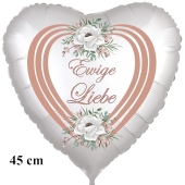 Ewige Liebe. Herzballon zur Hochzeit, Folienballon ohne Helium