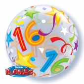 Bubble Ballon zum 16. Geburtstag, mit Helium