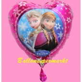 Folienballon Frozen Herz, ohne Helium