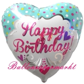 Happy Birthday Herzluftballon Princess B Day, Ballon zum Geburtstag inklusive Helium