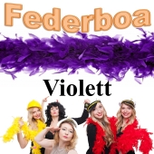 Federboa Violett, 180 cm, zu Hen Night, Hen Party und Junggesellinnenabschied