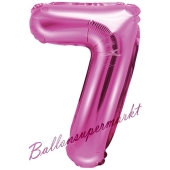 Luftballon Zahl 7, pink, 35 cm