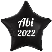 Luftballon Stern Abi 2022, schwarz-weiß, mit Helium Ballongas