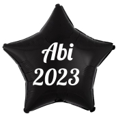 Luftballon Stern Abi 2023, schwarz-weiß, mit Helium Ballongas