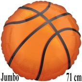 Jumbo Folienballon Basketball, inklusive Helium 