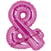 Luftballon Buchstabe &, pink, 35 cm