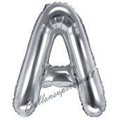 Luftballon Buchstabe A, silber, 35 cm