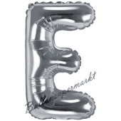 Luftballon Buchstabe E, silber, 35 cm