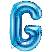 Luftballon Buchstabe G, blau, 35 cm