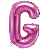 Luftballon Buchstabe G, pink, 35 cm