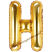 Luftballon Buchstabe H, gold, 35 cm