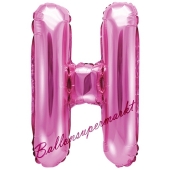 Luftballon Buchstabe H, pink, 35 cm