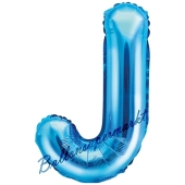 Luftballon Buchstabe J, blau, 35 cm