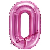 Luftballon Buchstabe O, pink, 35 cm