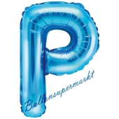 Luftballon Buchstabe P, blau, 35 cm