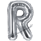 Luftballon Buchstabe R, silber, 35 cm