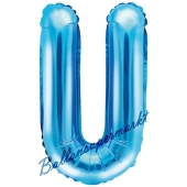 Luftballon Buchstabe U, blau, 35 cm