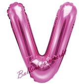 Luftballon Buchstabe V, pink, 35 cm
