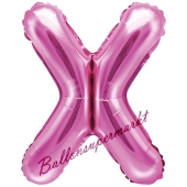 Luftballon Buchstabe X, pink, 35 cm