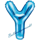 Luftballon Buchstabe Y, blau, 35 cm