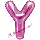 Luftballon Buchstabe Y, pink, 35 cm
