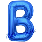 Großer Buchstabe B Luftballon aus Folie in Blau