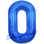 Großer Buchstabe O Luftballon aus Folie in Blau