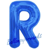 Großer Buchstabe R Luftballon aus Folie in Blau