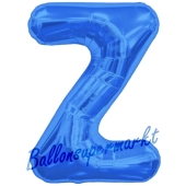 Großer Buchstabe Z Luftballon aus Folie in Blau