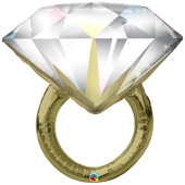 Luftballon Diamond Wedding Ring, Ehering, ohne Helium-Ballongas