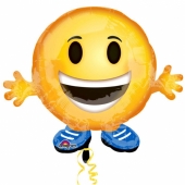 Emoticon Buddy, Folienballon mit Ballongas-Helium 