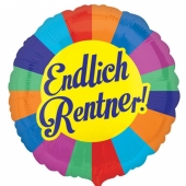 Folienballon Endlich Rentner ohne Helium
