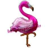 Flamingo, Folienballon mit Ballongas-Helium 