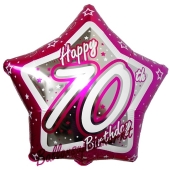 Happy Birthday Pink Star 70, zum 70. Geburtstag