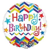 Birthday Star, Happy Birthday, Luftballon zum Geburtstag mit Helium