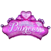 Happy Birthday Princess Luftballon zum Geburtstag mit Helium Ballongas