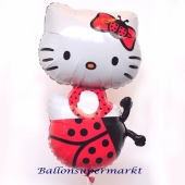 Hello Kitty Marienkäfer Luftballon. Großer Folienballon mit Ballongas-Helium