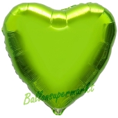 Herzluftballon Limonengrün, Ballon in Herzform mit Ballongas Helium