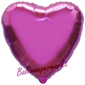 Herzluftballon Pink, Ballon in Herzform mit Ballongas Helium